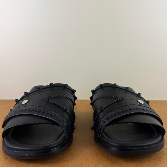 NEW 3.1 PHILLIP LIM BLACK LEATHER SLIDES - Picture 11 of 14